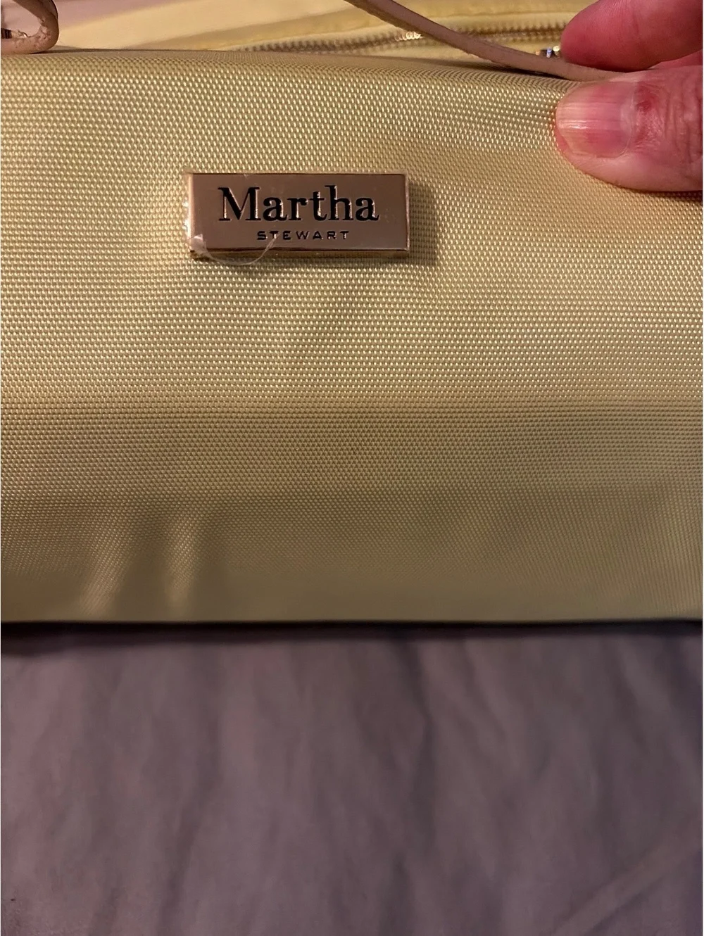 Martha Stewart Yellow and Beige Travel Organizer Bag